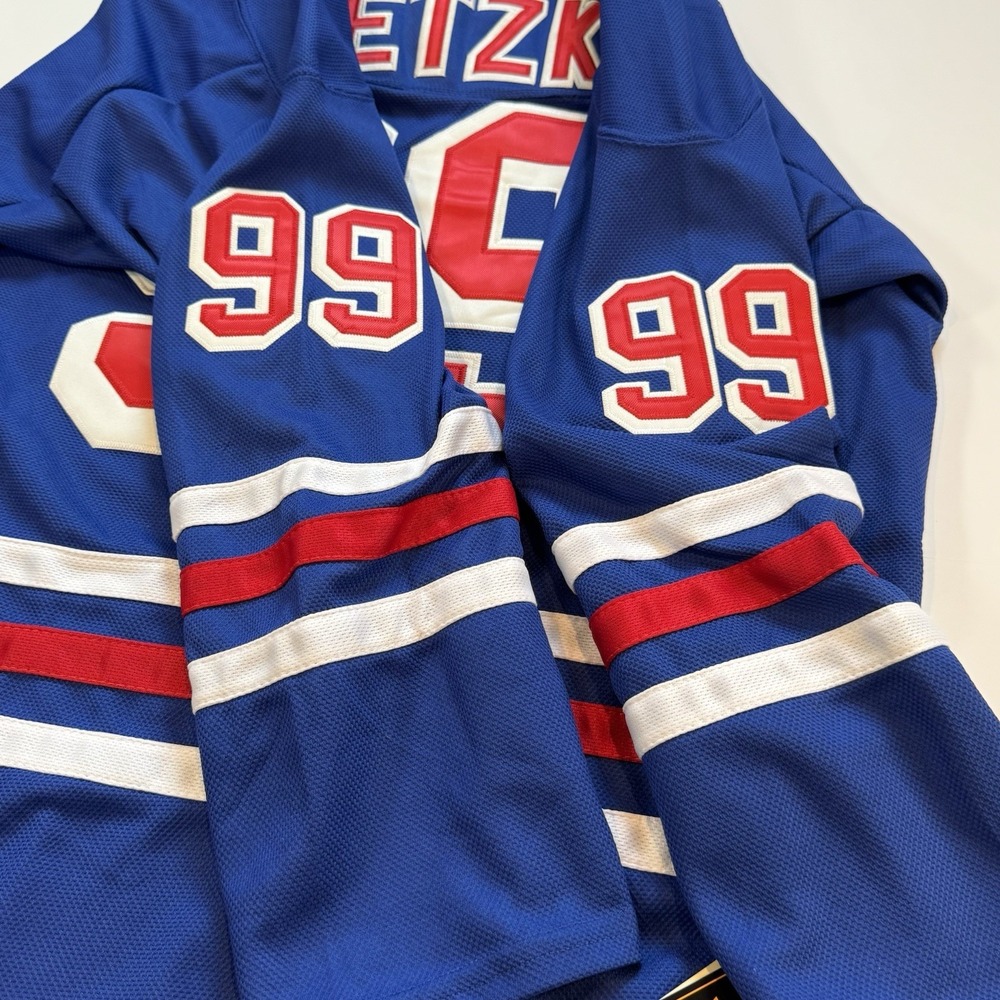 Vintage New York Rangers Jersey Mens 52 Blue Wayne Gretzky NHL Hockey Canada - Picture 8 of 10